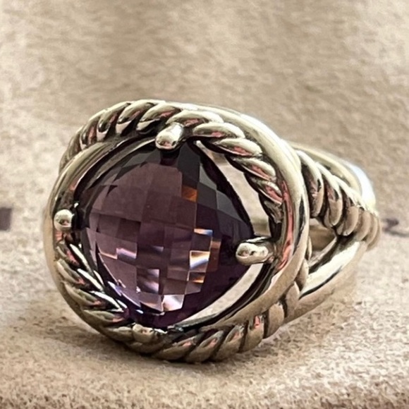 David Yurman eternity Ring with beautiful amethyst Gemstone - Picture 5 of 10